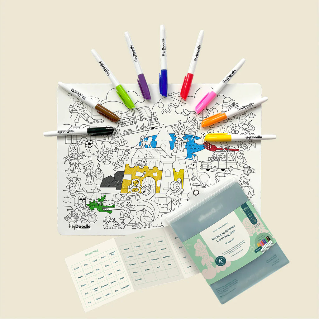 K' Sounds Speech Therapy Colouring & Doodle Mat