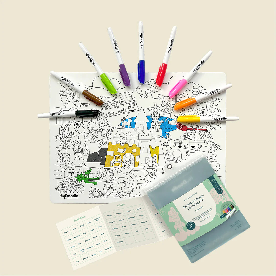 K' Sounds Speech Therapy Colouring & Doodle Mat