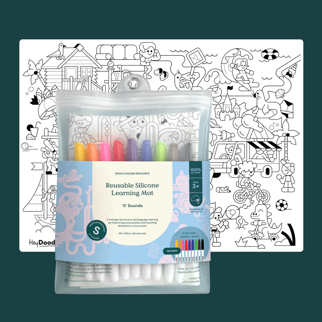 S' Sounds Speech Therapy Colouring & Doodle Mat