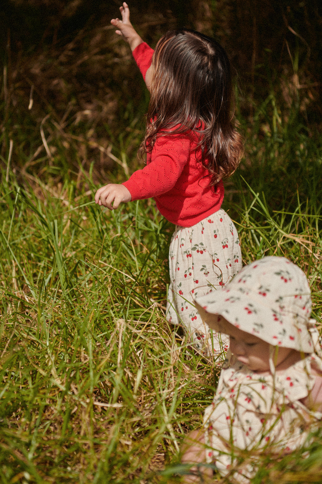 Nature Baby Crinkle Muslin Sunhat - Strawberry Blush