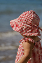 Gingham Sunhat - Red Check