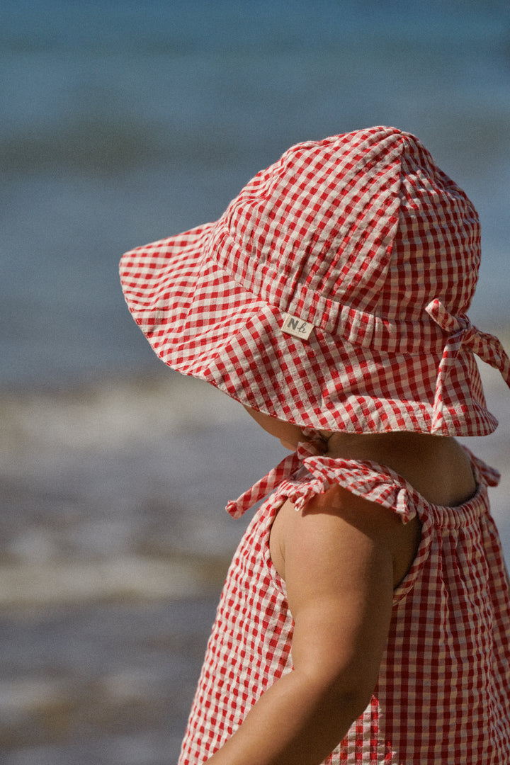 Nature Baby Petal Set Gingham - Red Check