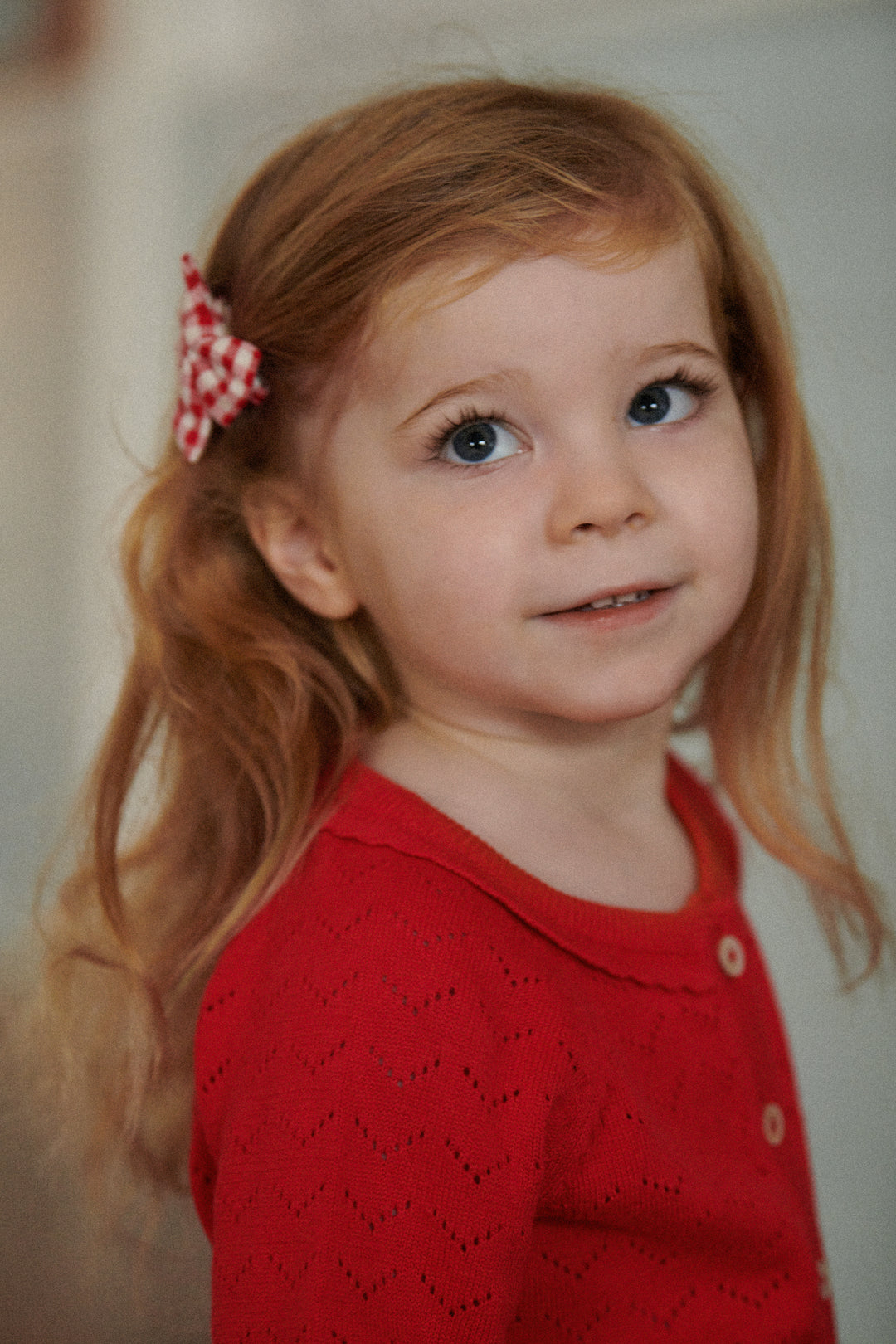 Nature Baby Piper Cardigan - Raspberry Red Pointelle