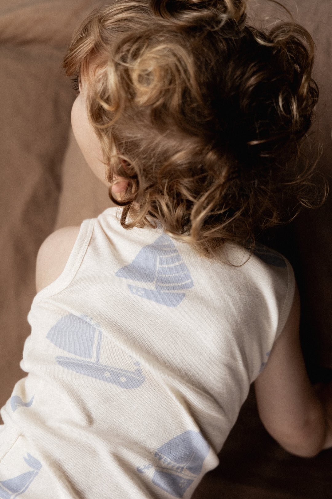 Nature Baby Singlet Pyjama Set - Regatta Blue Print