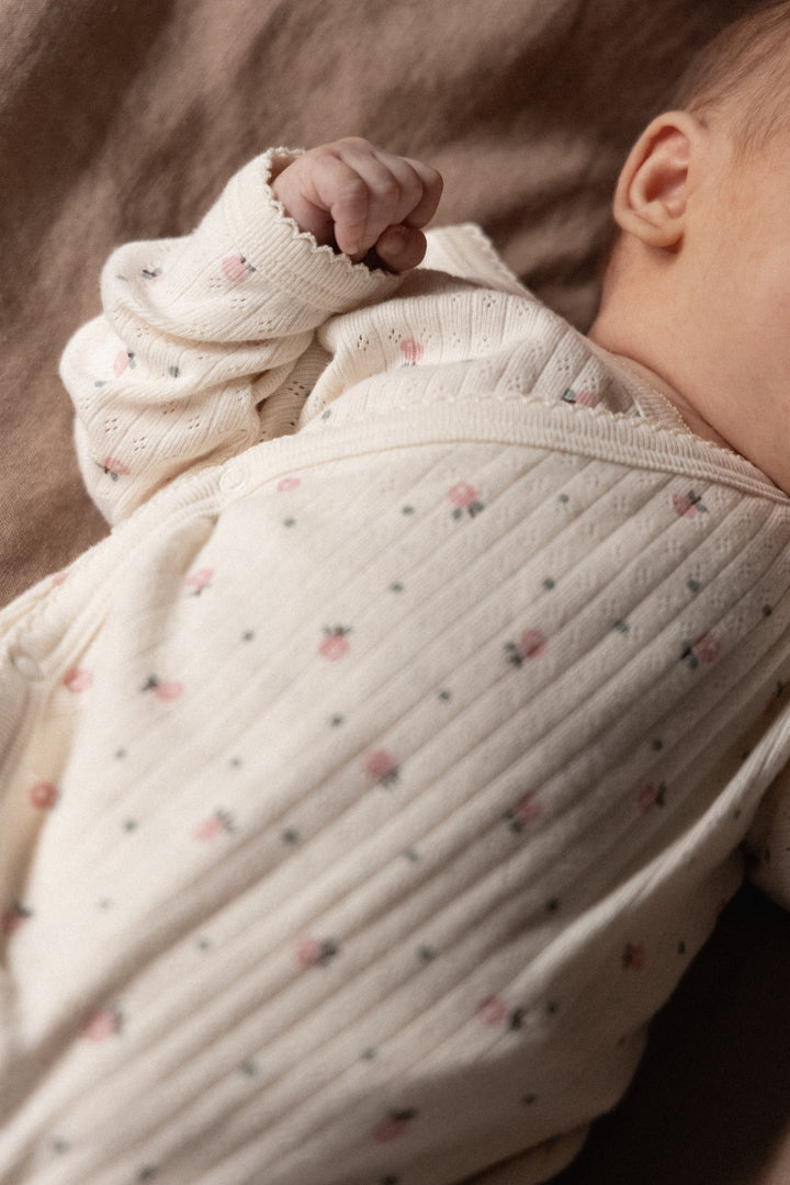 Nature Baby Kimono Stretch & Grow Pointelle - Posey Blossom