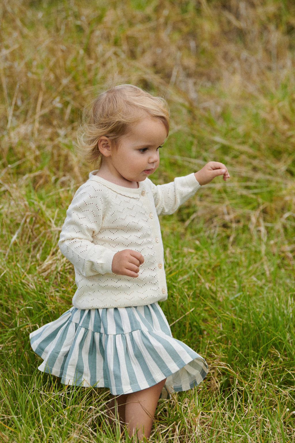 Lala Skirt - Star Dew Stripe