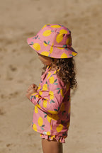 Splash Sunhat - Lemmony Rose Print