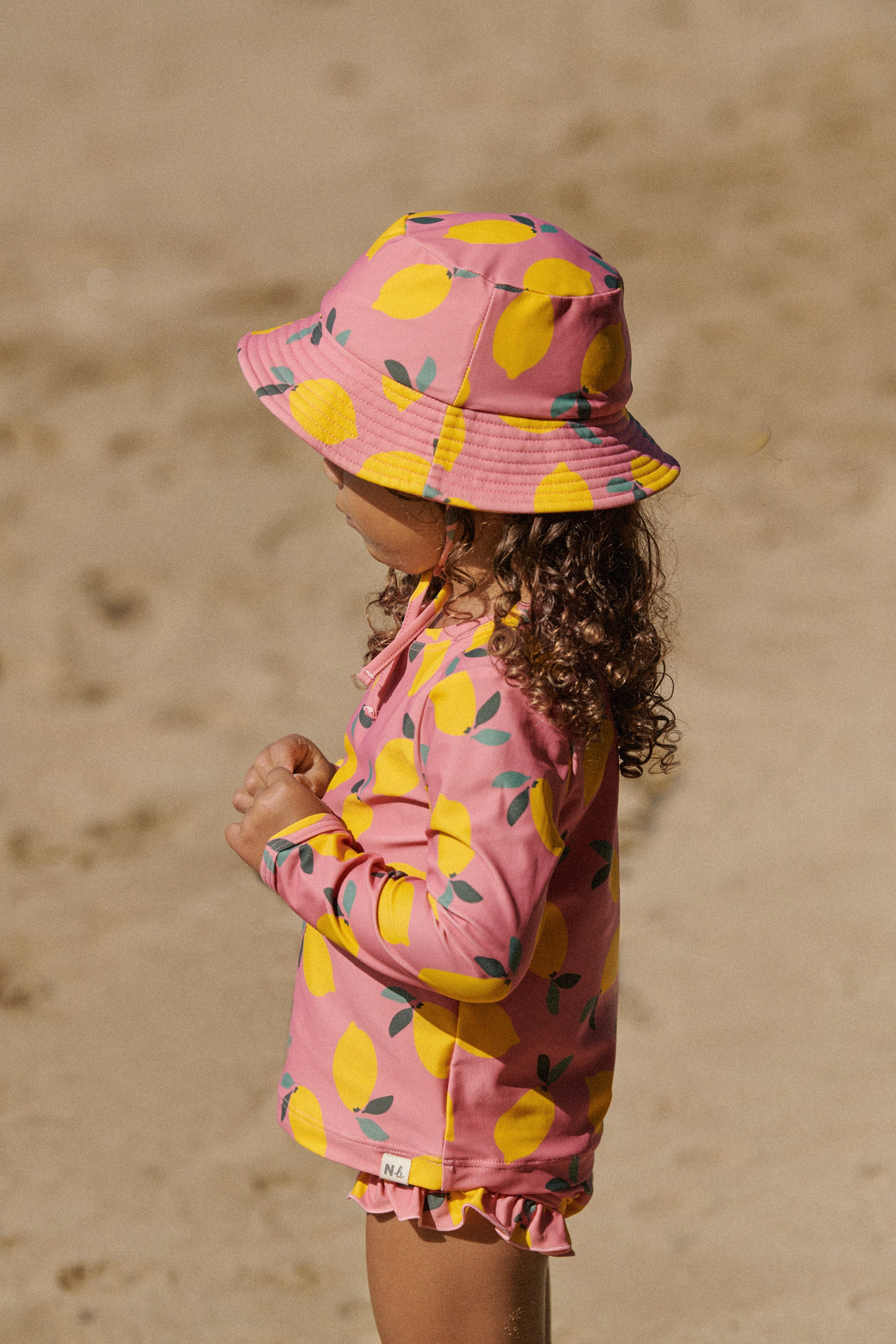Nature Baby Splash Sunhat - Lemmony Rose Print