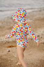 One Piece Bathing Swimsuit - Painted Delphine Print