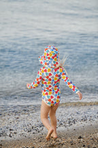 One Piece Bathing Swimsuit - Painted Delphine Print