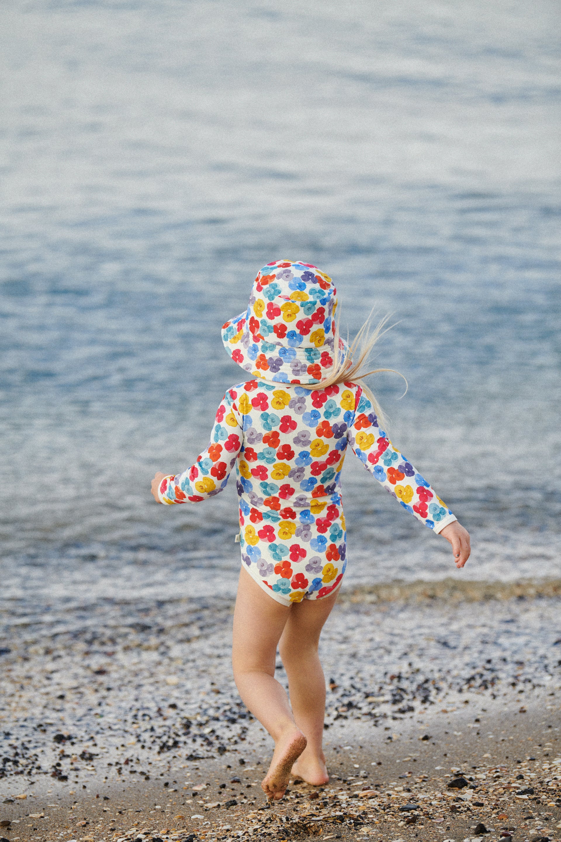 Nature Baby One Piece Bathing Swimsuit - Painted Delphine Print