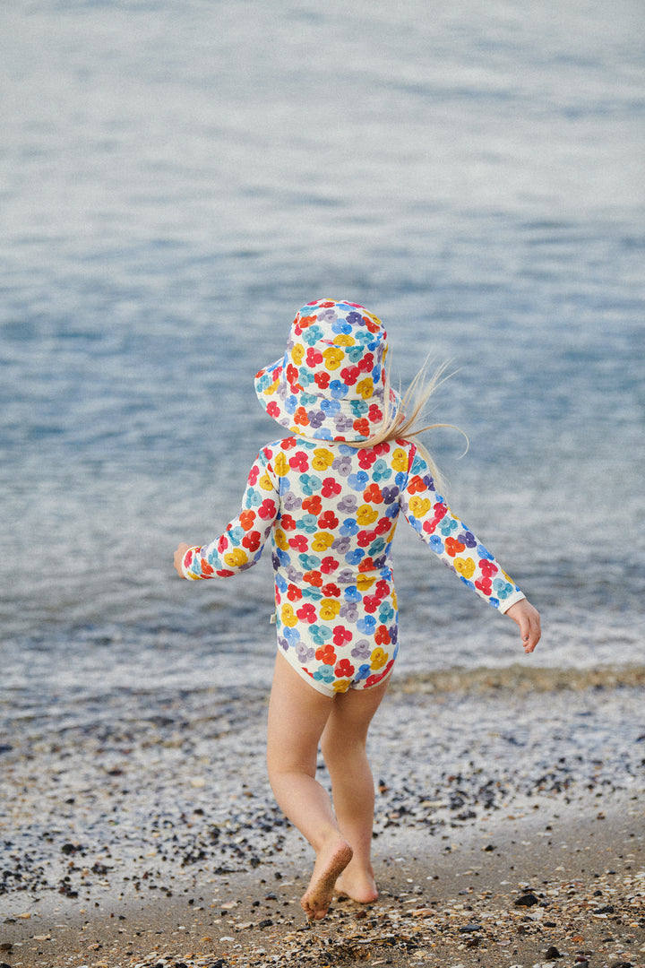 Nature Baby One Piece Bathing Swimsuit - Painted Delphine Print