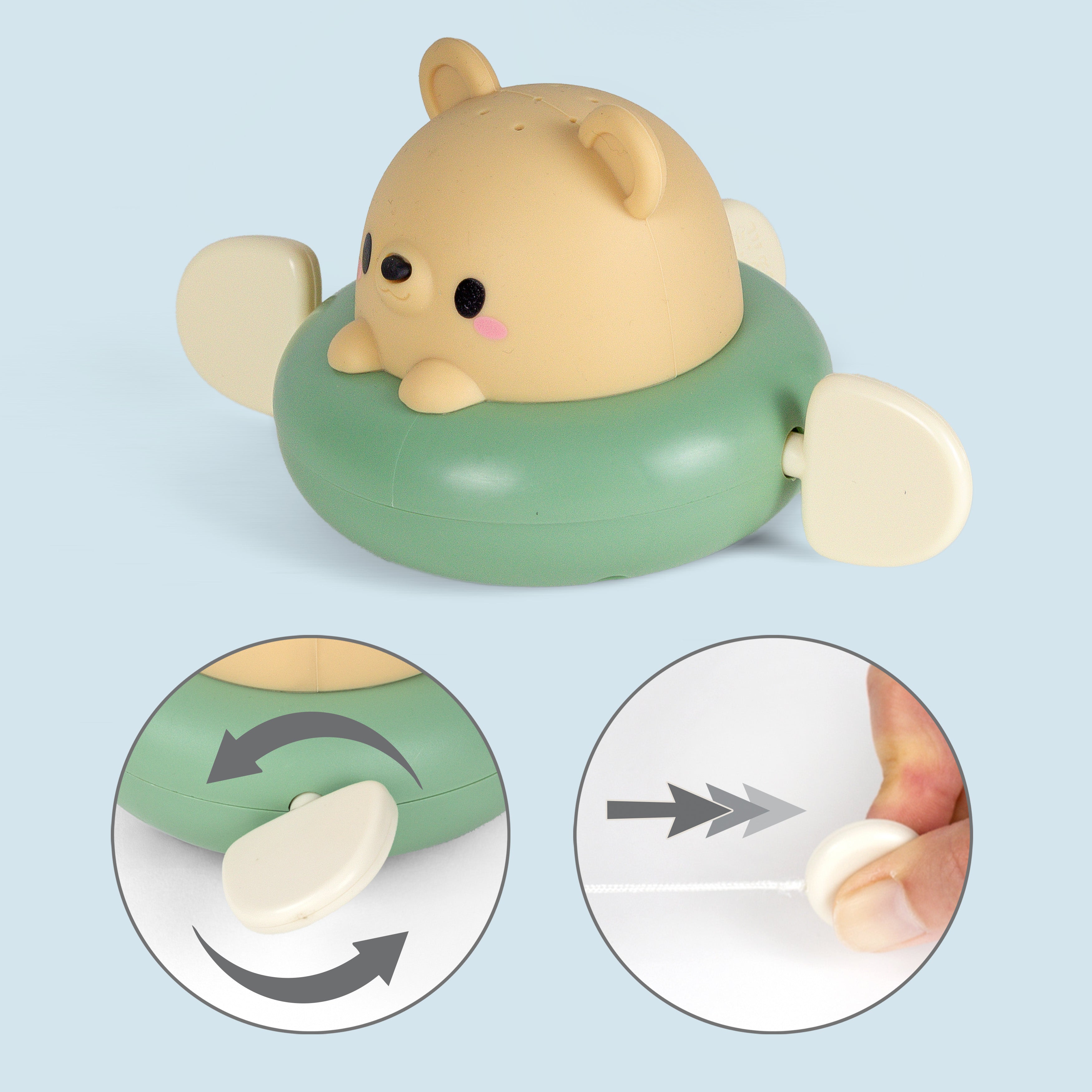 Bath Paddle Boat - Bear