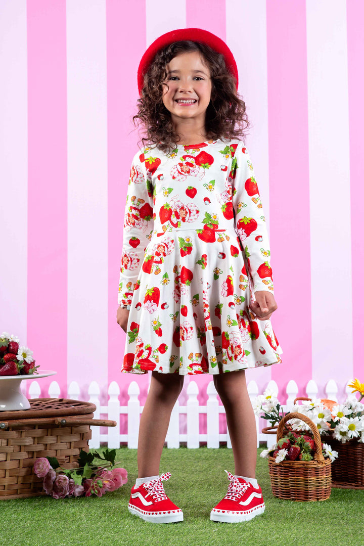 Rock Your Baby Waisted Dress - Strawberries Forever