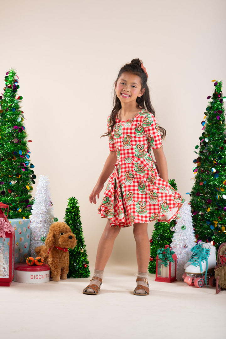 Rock Your Baby Mabel Dress - Reindeer Joy