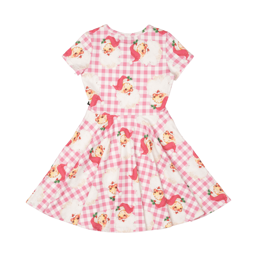 Rock Your Baby Waisted Dress - Santa Gingham