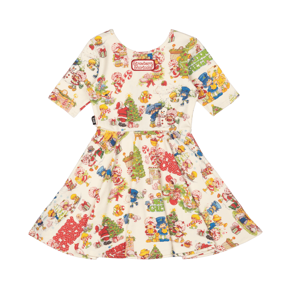 Rock Your Baby Mabel Dress - Strawberry Christmas Cheer