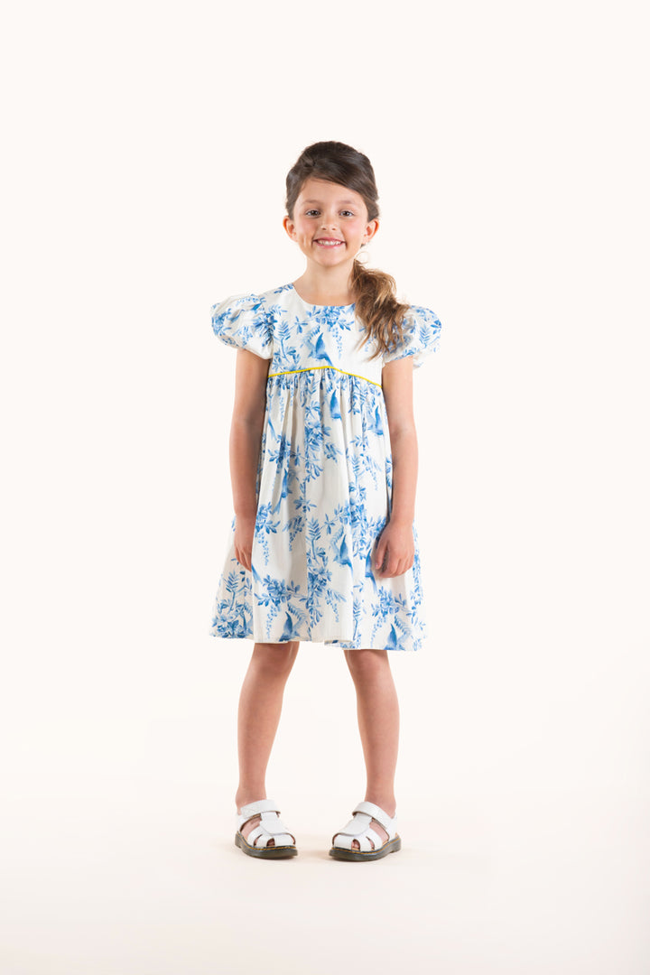Rock Your Baby Puff Sleeve Dress - Summer Toile