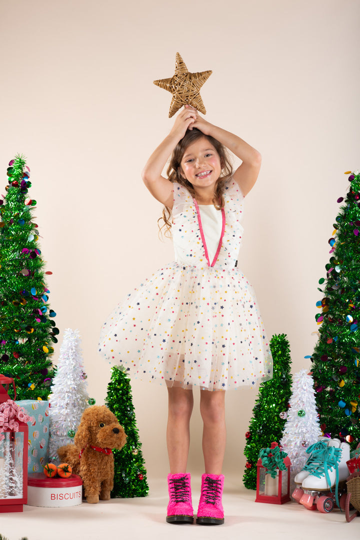 Rock Your Baby Christmas Angel Dress - Cream