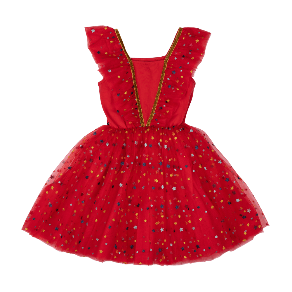 Rock Your Baby Christmas Angel Dress - Red