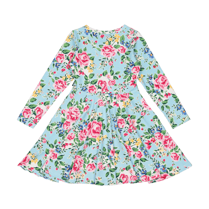 Rock Your Baby Blue Garden Waisted Dress