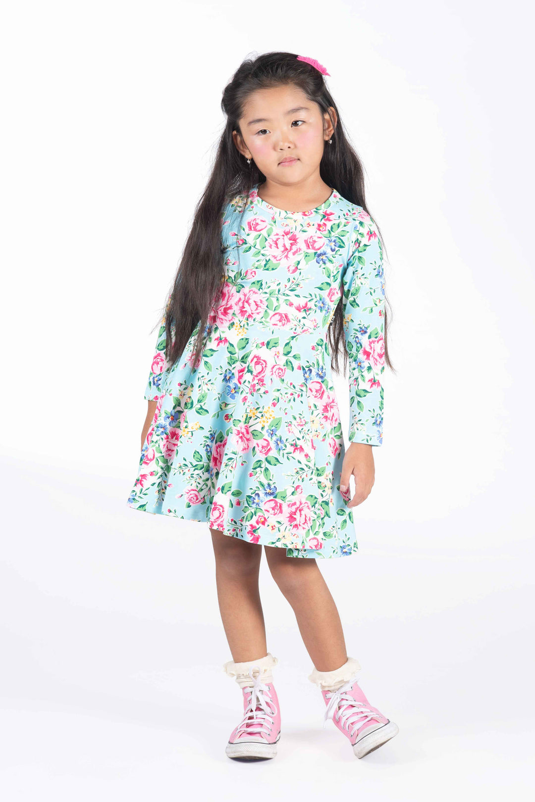 Rock Your Baby Blue Garden Waisted Dress