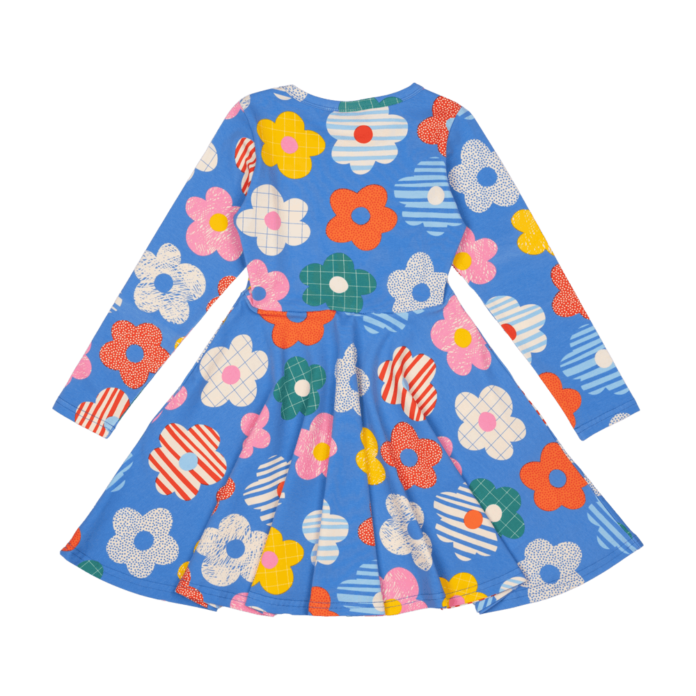 Rock Your Baby Waisted Dress - Happy Flowers