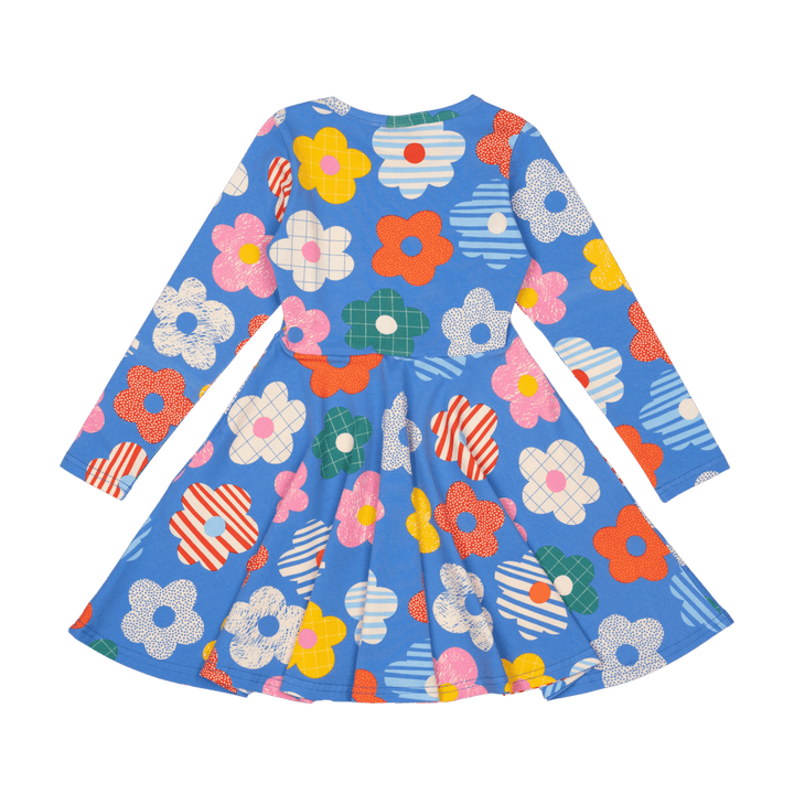 Rock Your Baby Waisted Dress - Happy Flowers