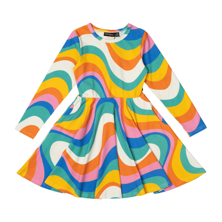 Rock Your Baby Into The Groove Waisted Dress
