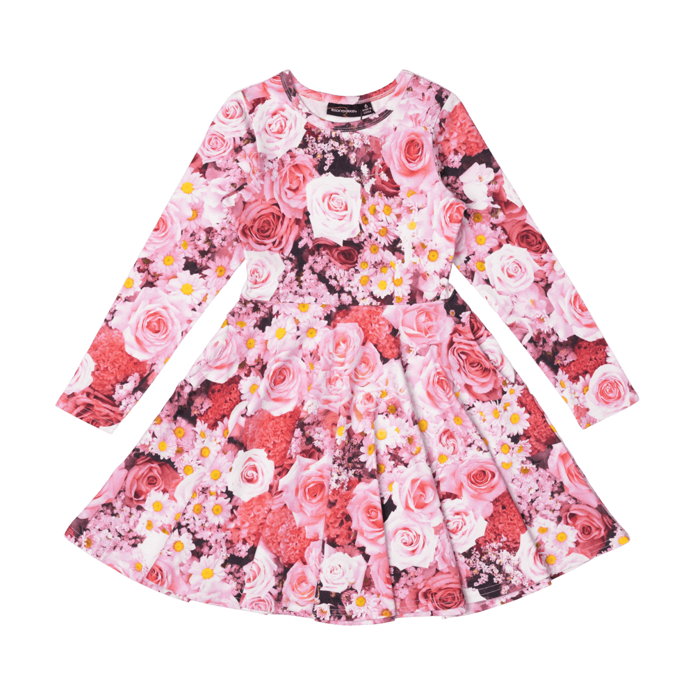 Rock Your Baby Rose Garden Waisted Dress