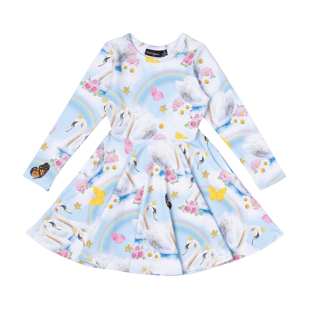 Rock Your Baby Swan Lake Waisted Dress