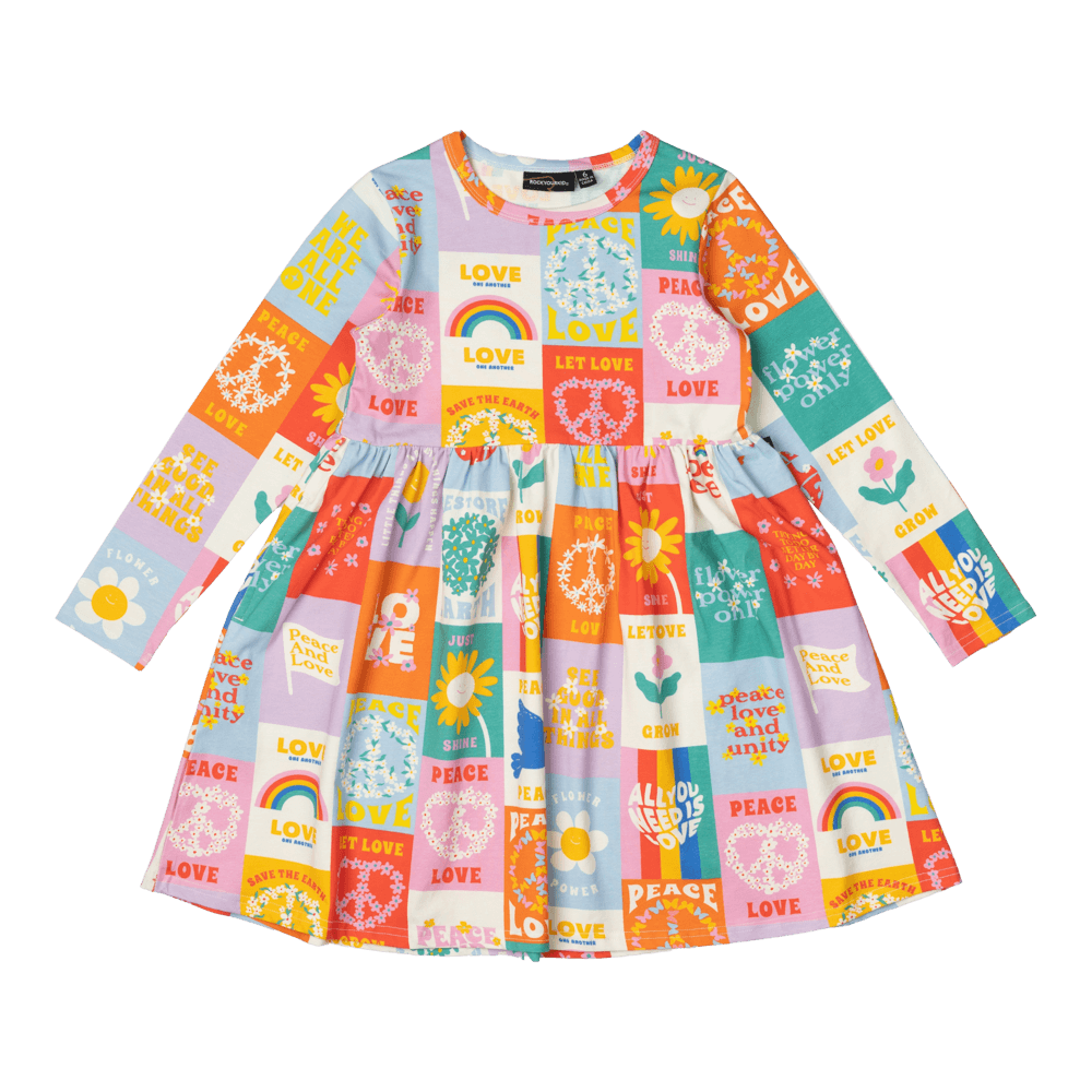 Rock Your Baby Peace & Love High Wasited Dress