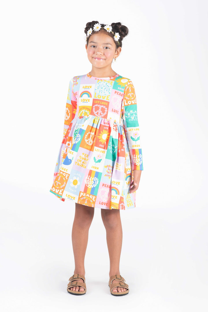 Rock Your Baby Peace & Love High Wasited Dress