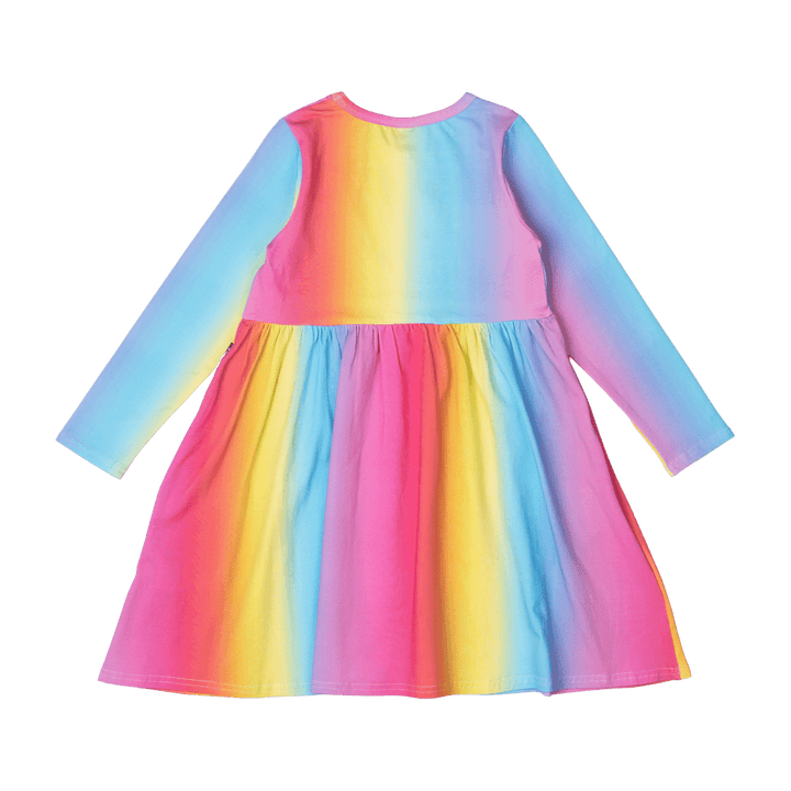 Rock Your Baby Rainbow Long Sleeve Dress