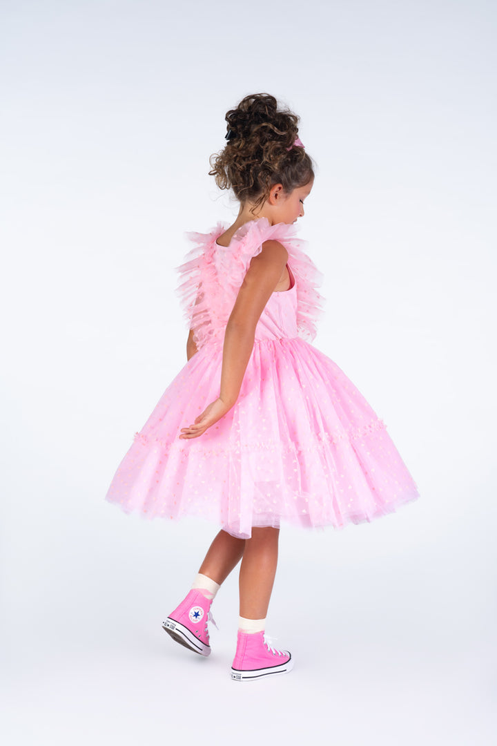 Rock Your Baby Tulle Party Dress - Pink Heart