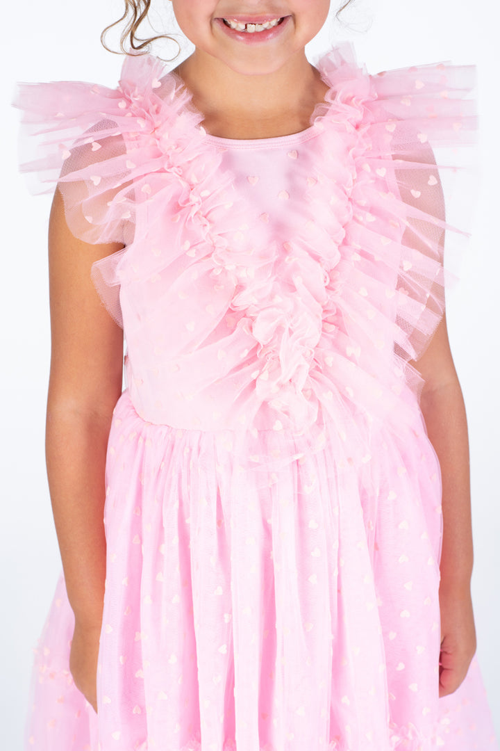 Rock Your Baby Tulle Party Dress - Pink Heart
