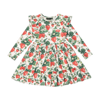 Long Sleeve Ruffle Dress - Maletto