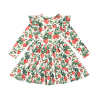 Long Sleeve Ruffle Dress - Maletto