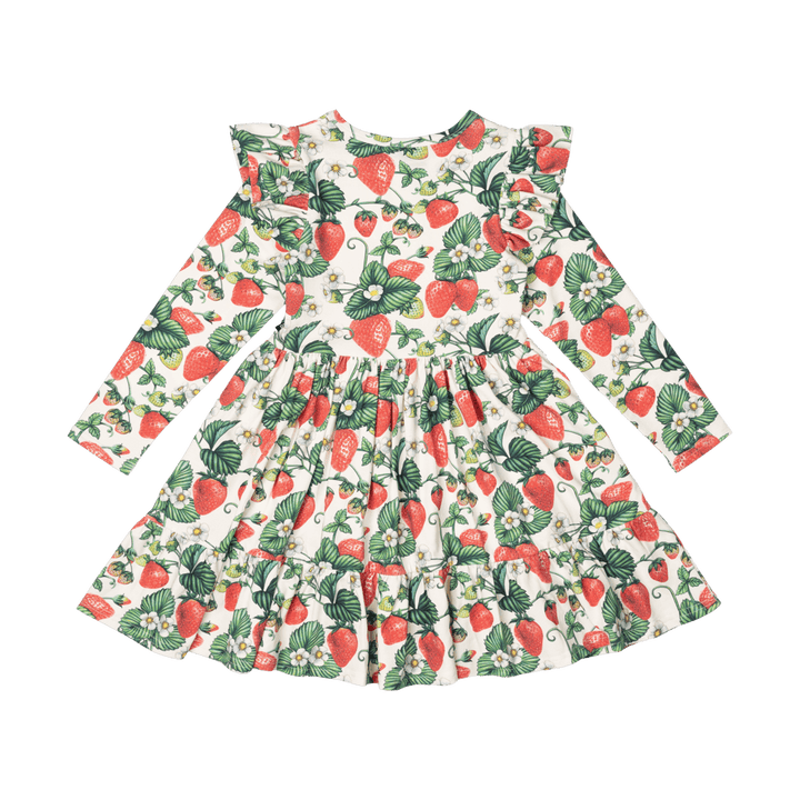 Rock Your Baby Long Sleeve Ruffle Dress - Maletto