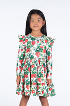 Long Sleeve Ruffle Dress - Maletto