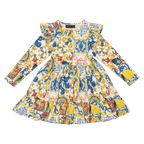 Long Sleeve Ruffle Dress - Sicily