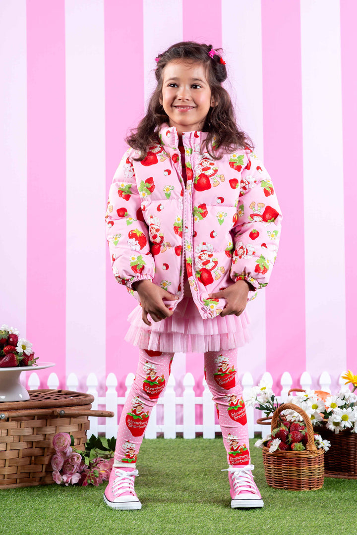 Rock Your Baby Padded Jacket With Lining - Strawberries Forever