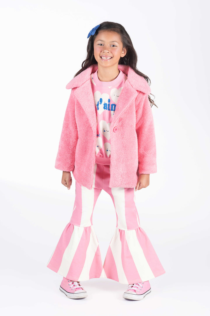 Rock Your Baby Pink Faux Sherpa Jacket