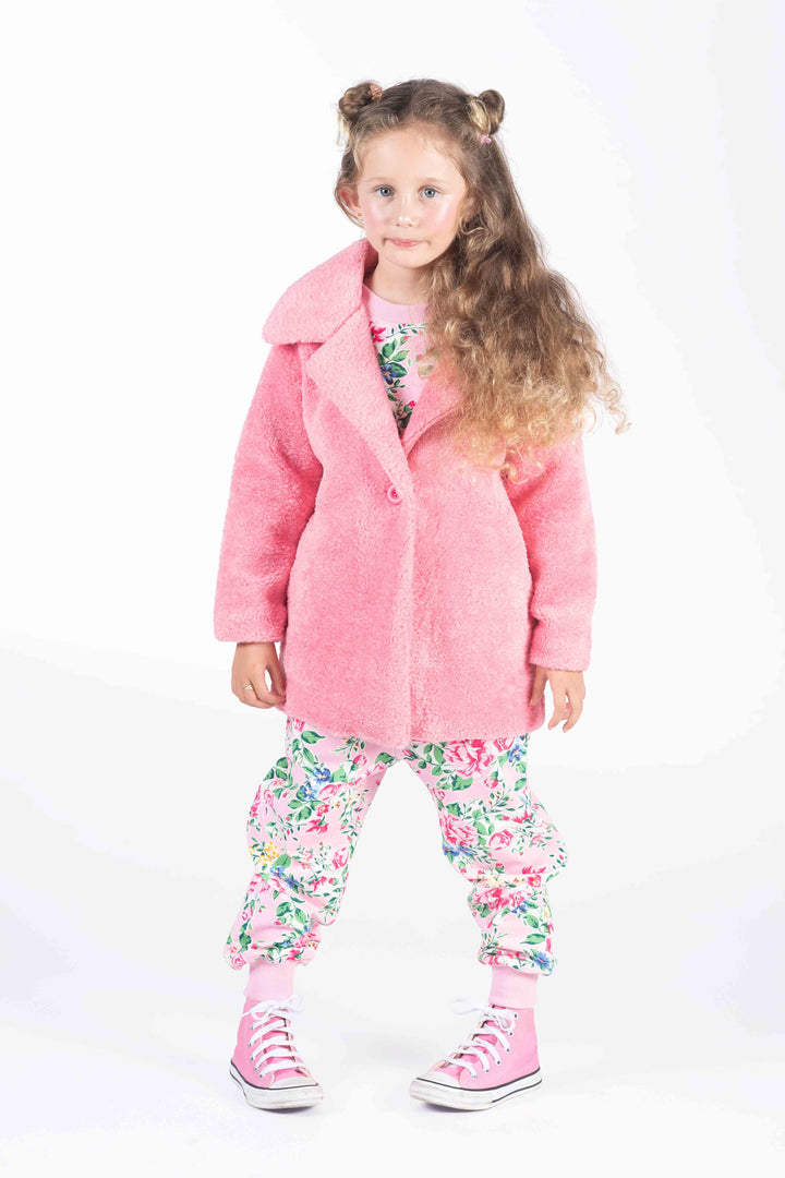 Rock Your Baby Pink Faux Sherpa Jacket