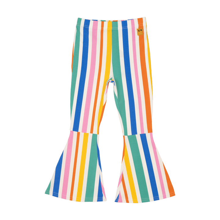 Rock Your Baby Rainbow Stripes High Waisted Flares