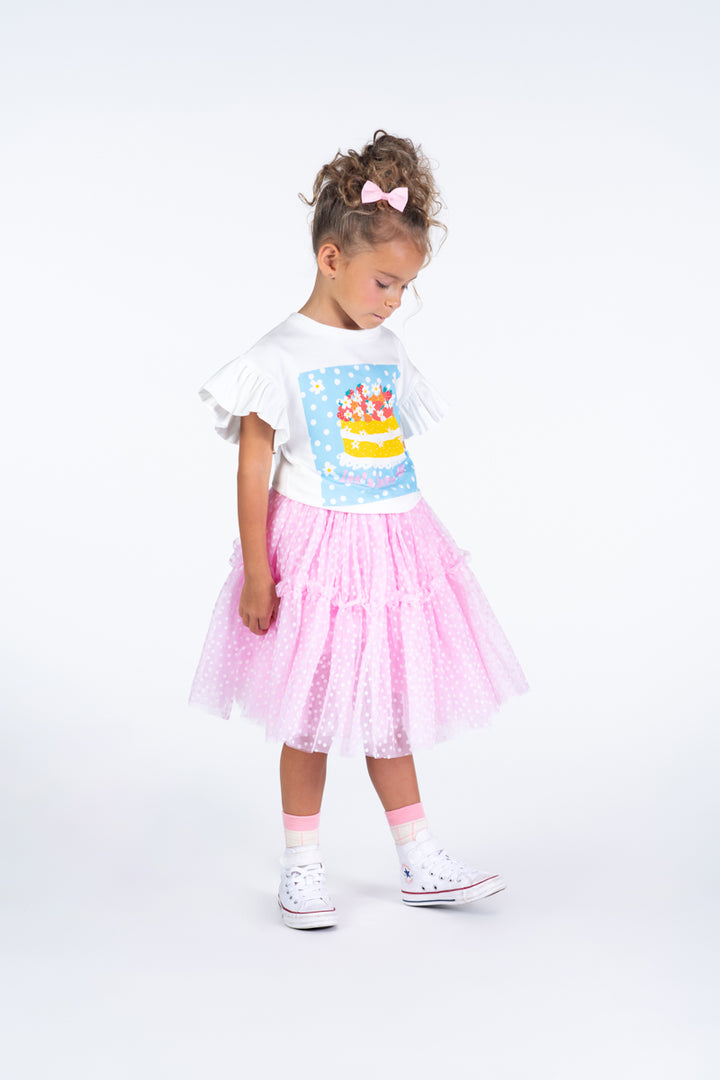 Rock Your Baby Tulle Skirt - Pink Polka Dot