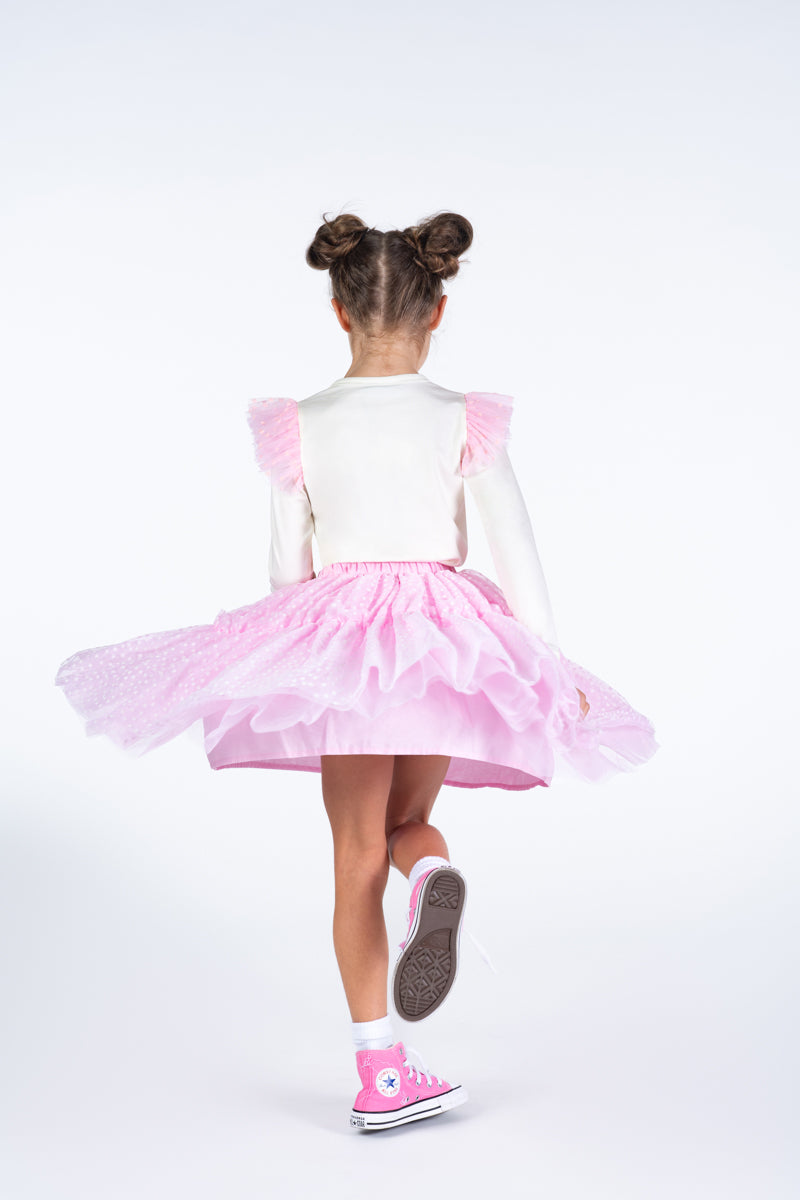 Rock Your Baby Tulle Skirt - Pink Polka Dot