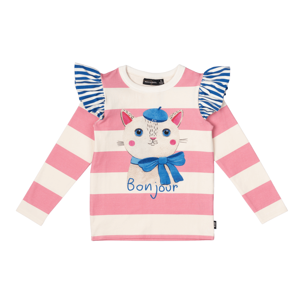Rock Your Baby Bonjour Kitten Long Sleeve T-Shirt