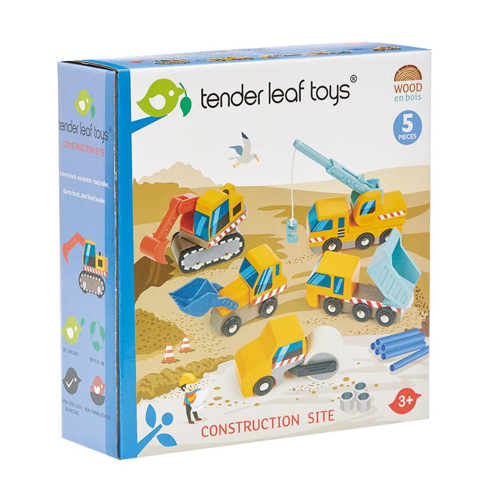 Wooden Construction Vehicle Set