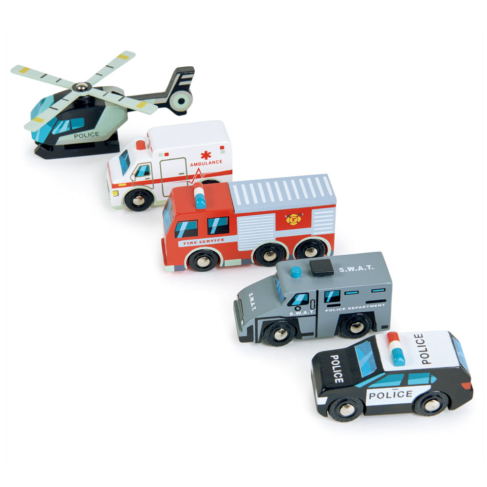 Wooden Emergency Vehicle Set